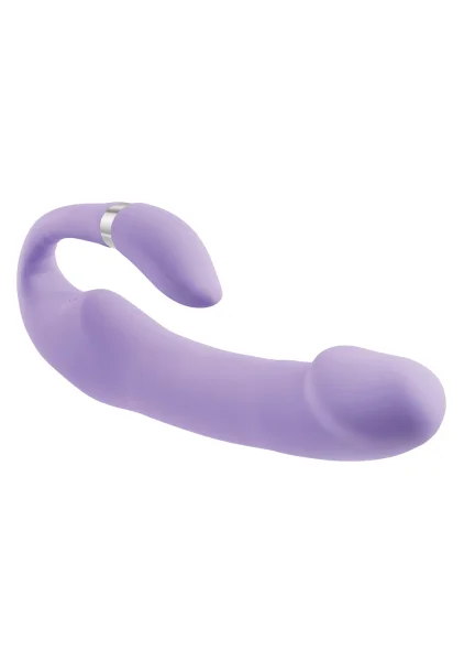 Gender X Orgasmic Orchid Rechargeable Silicone Vibrator With Flexible Clitoral Stimulator - Purple