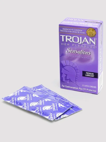 Trojan Her Pleasure Sensations Large Condoms (12 Count)