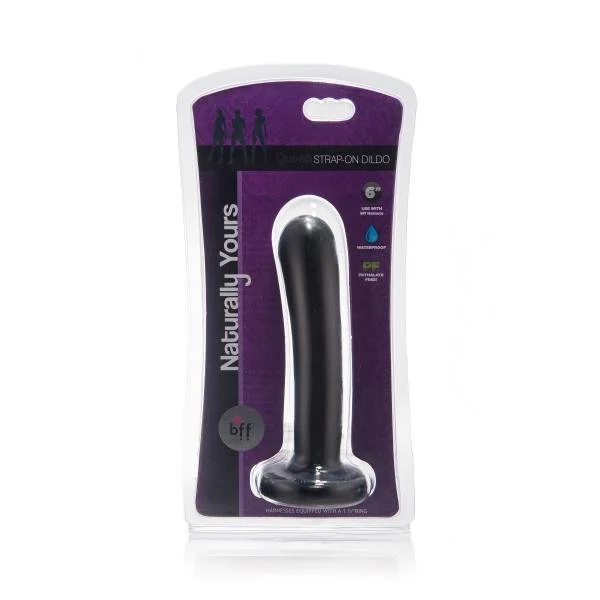 BFF Queen Strap On Dildo Black 6" — image 4 of 4