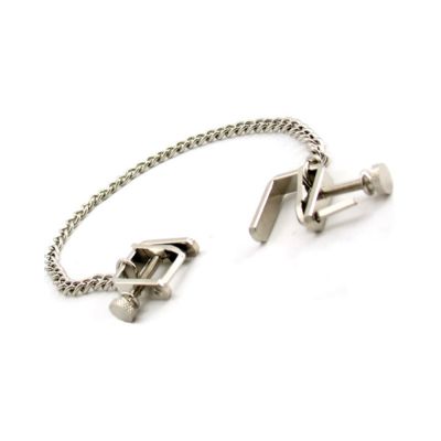 H2H Nipple Clamps Press With Chain Chrome
