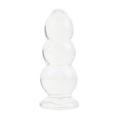 Lucent Ripple Glass Butt Plug