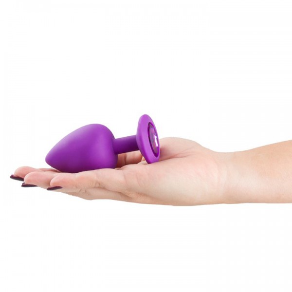 Bejewelled Purple Silicone Jewelled Butt Plug – 2.5,3 or 3.5 Inch — image 4 of 6