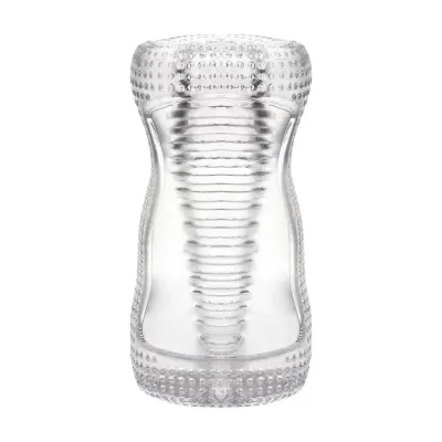 Super Stretchy Clear Ribbed Male Masturbator