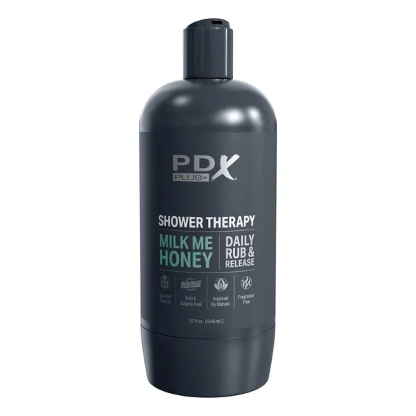PDX Plus Shower Therapy Milk Me Honey Discreet Penis Stroker By Pipedream - Vanilla