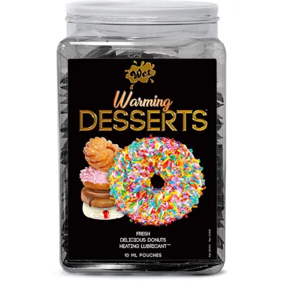 Wet Warming Desserts Fresh Delicious Donuts 10ml Pouch Counter Bowl 144pc Display