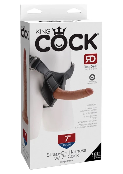 King Cock Strap-On Harness With 7'' Cock