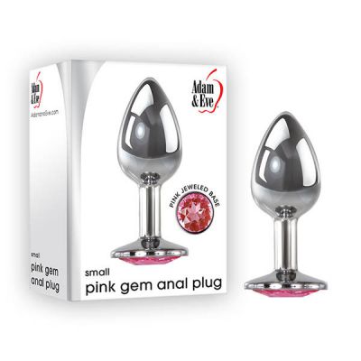 Pink Gem Small Metal Butt Plug