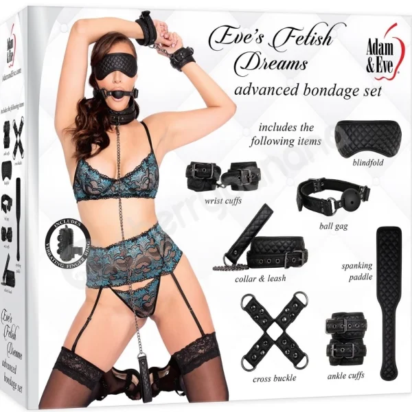 Adam & Eve Fetish Dreams Advanced Bondage Set 7 Piece BDSM Kit