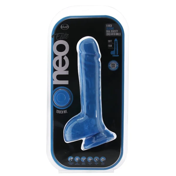 Neo Elite 9 Inch Dual-Density Silicone Dildo with Suction Cup