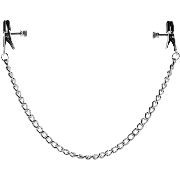 Spartacus Adjustable Broad Tip Nipple Clamps w/Link Chain