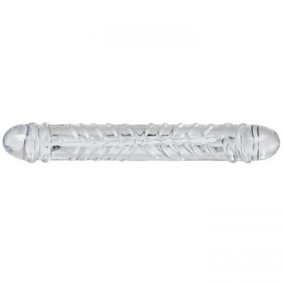 Glacier Glass Clear Double Ended Dildo 11 5 Inch