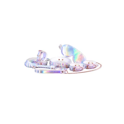 nsnovelties Cosmo Bondage 6 Piece Bondage Kit in Holographic Rainbow