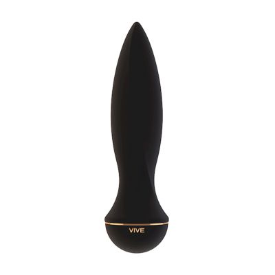 Aki Black Vibrating Anal Plug Black