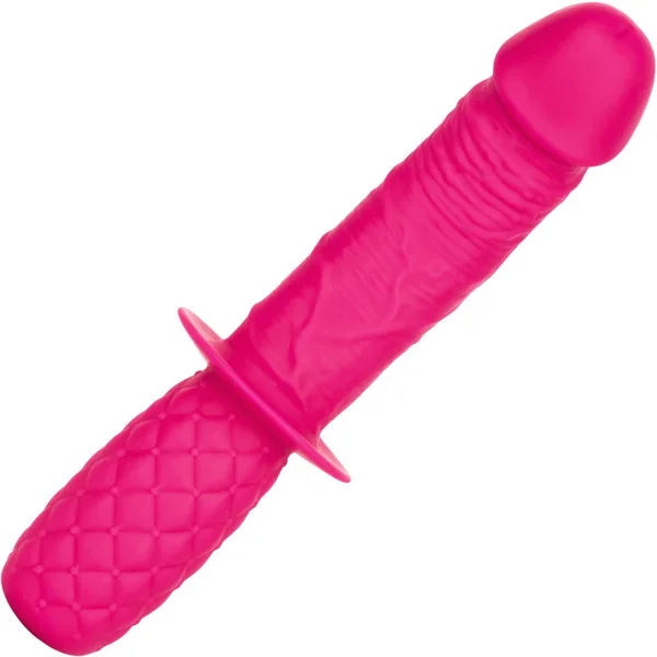 Silicone Grip Thruster G-Spot Dildo by CalExotics - Pink