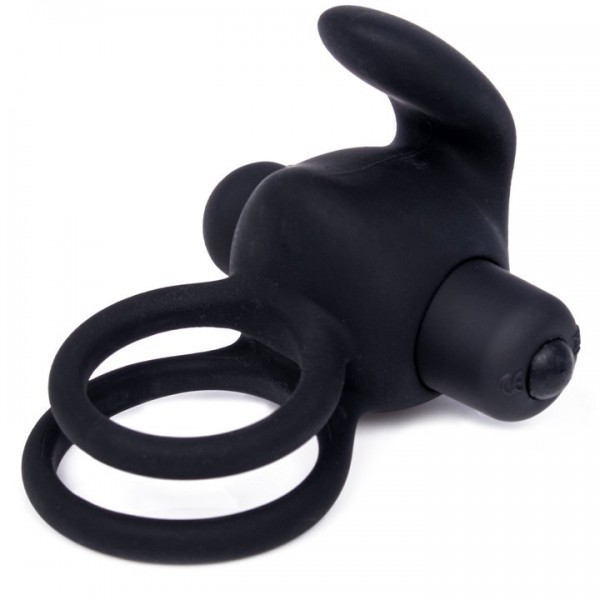 Bondara Buzz Bunny 10 Function Vibrating Double Cock Ring