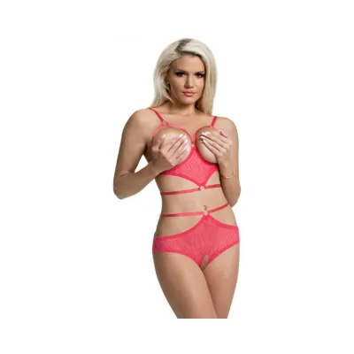 Ms Diamond Girl Bra Panty Set Watermelon L xl