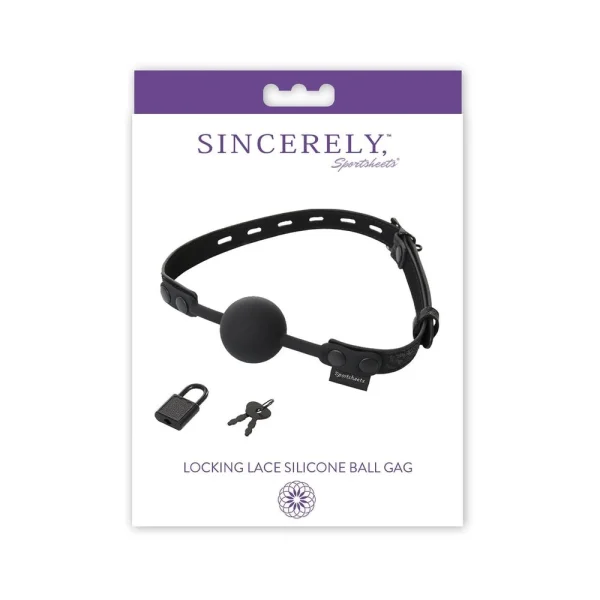 Sincerely, Ss Locking Lace Silicone Ball Gag — image 4 of 6
