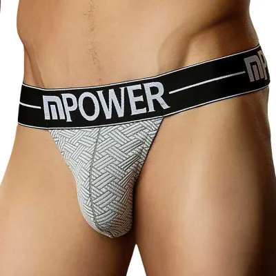 Male Power Basket Weave Micro Thong S M