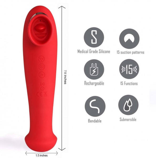 Maia Destiny Suction Vibrator with Moving Tongue