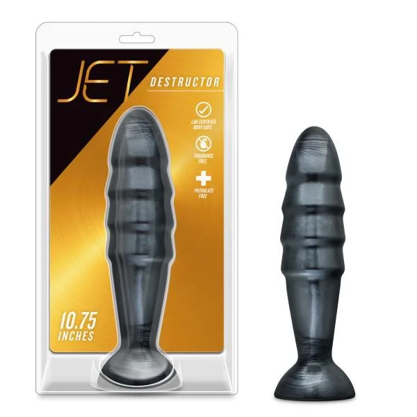 Jet Destructor Carbon Metallic Black Butt Plug — image 4 of 8