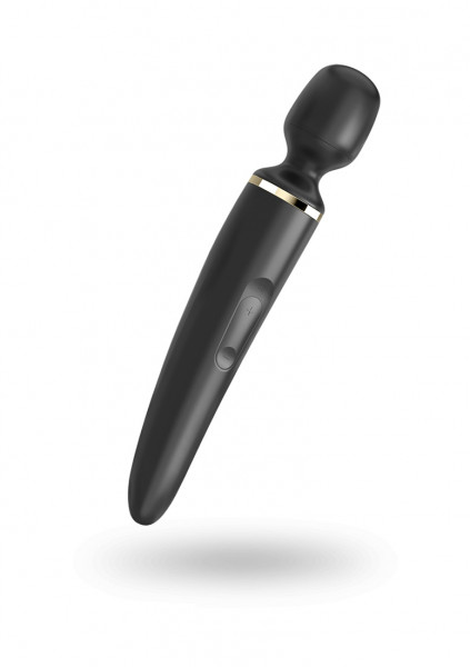 Wand-er Woman Wand Vibrator - Black/Gold - Clit Massage