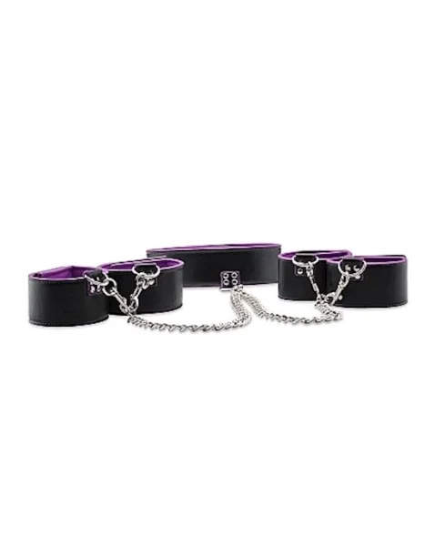 Reversible Collar Wrist & Ankle Cuffs - Purple
