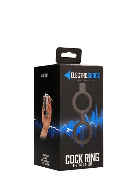 E-Stimulation Cock Ring with Ballstrap - Black — image 9 of 10