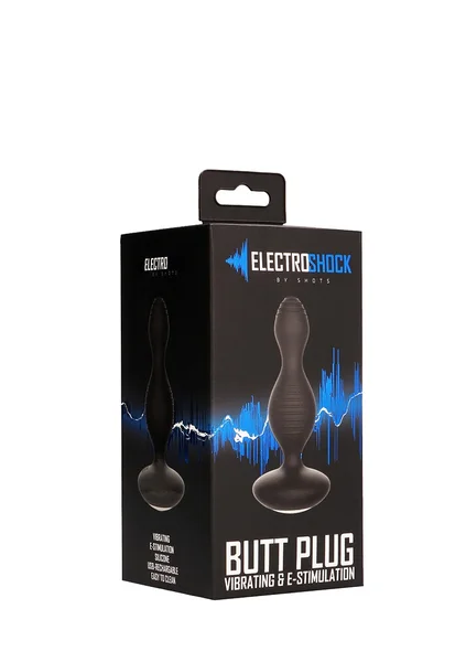 E-Stimulation Vibrating Buttplug - Black — image 8 of 9