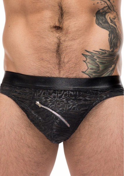 Zip Thong - Black - S/M - Best Lingerie for Men