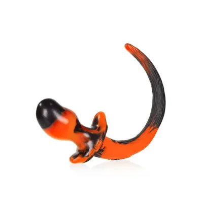 Puppy Tail Buttplug 4 25 Inch Orange black Medium