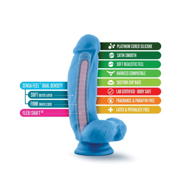 Blush Neo Elite 7" Silicone Dual Density Cock w/Balls — image 9 of 10