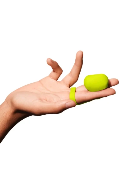 Fin Silicone Rechargeable Finger Vibrator by Dame - Citrus