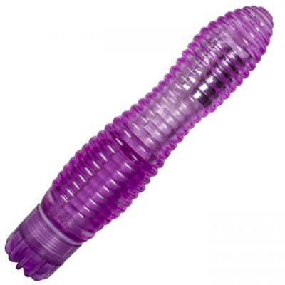 Bondara Crystal Clear Ribbed Vibrator 6 5 Inch