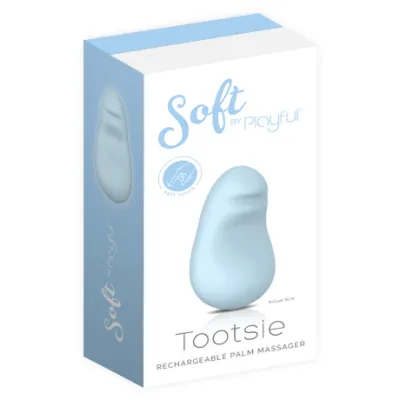 Soft by Playful Tootsie Rechargeable Palm Massager Blue