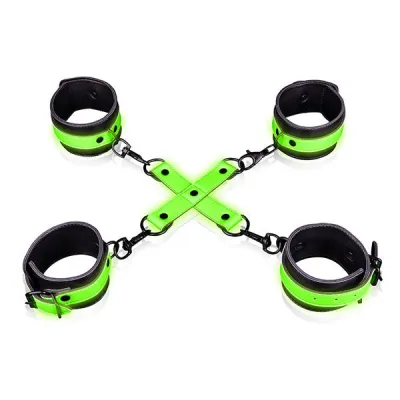 Ouch Glow In The Dark Hand and Ankle Cuffs