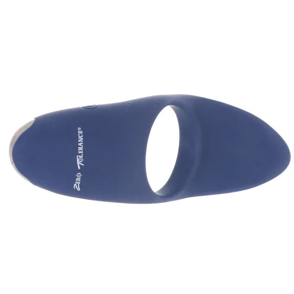 Zero Tolerance Cup Em Vibrating Waterproof Rechargeable Silicone Cock Ring - Blue