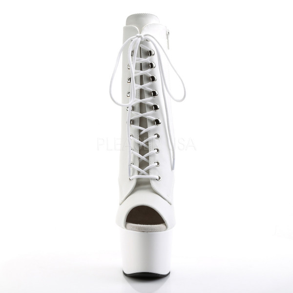 $7 inches Heel, 2 3/4 inches PF Peep Toe Lace-Up Ankle Boot, Side Zip — image 6 of 12