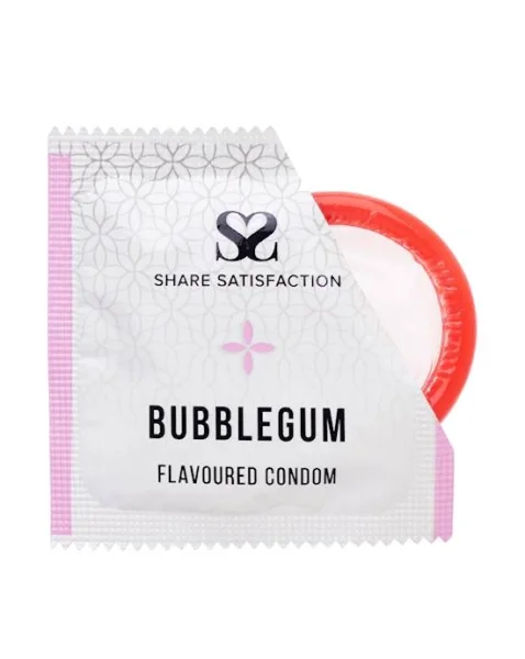 Share Satisfaction Bubblegum Flavoured Condom - 12 Pack - Bubblegum