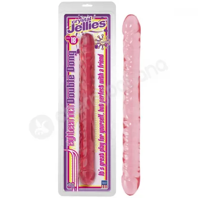 Crystal Jellies Pink 18 Double Dong