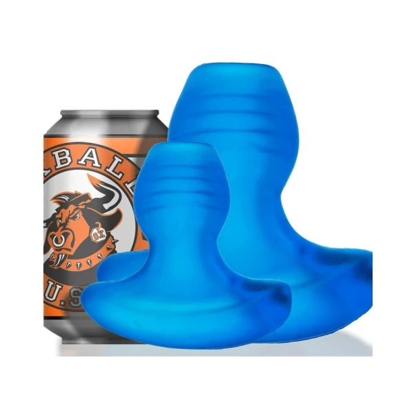 Butt Plugs:  Oxballs Glowhole-1 Hollow Buttplug With Led Insert Small Blue Morph