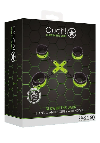 Ouch! Glow in the Dark Hand and Ankle Cuffs with Hogtie — image 10 of 10