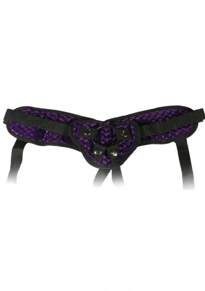 Harness The Moment Velvet Strap On Corset - Purple — image 4 of 6