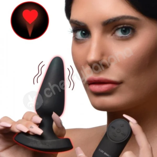 Booty Sparks 28X Medium 4.2" Laser Heart Silicone Anal Plug With RC