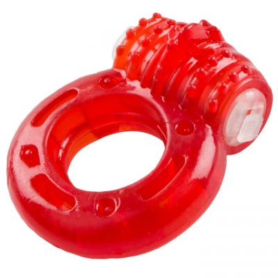 Bold Basics Red Vibrating Cock Ring