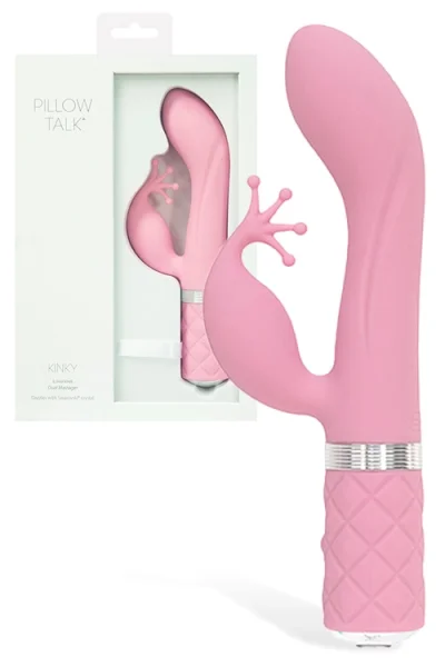 Pillow Talk Kinky - 8.5" Rabbit Vibrator with Swarovksi Crystal Accent