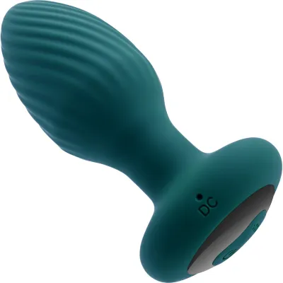 Playboy Pleasure Spinning Tail Teaser Silicone Rotating Vibrating Butt Plug With Remote Evergreen