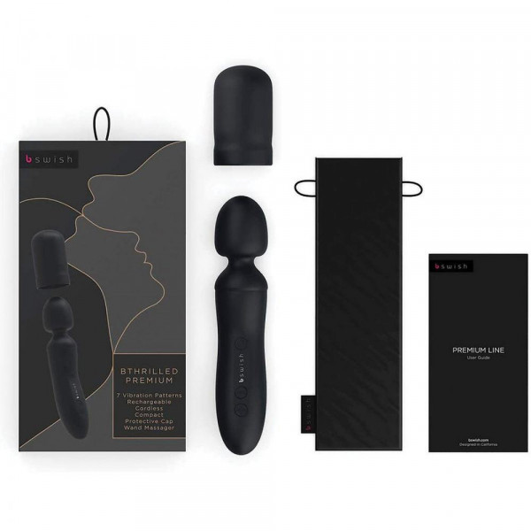 B Swish Bthrilled Premium Noir Black Wand Massager