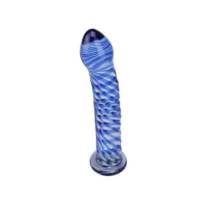Lucent Oceana Glass Massager 7 Inch Blue 7 Inch