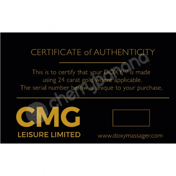 Doxy Die Cast Gold 24 Karat Plated Vibrating Massager Wand