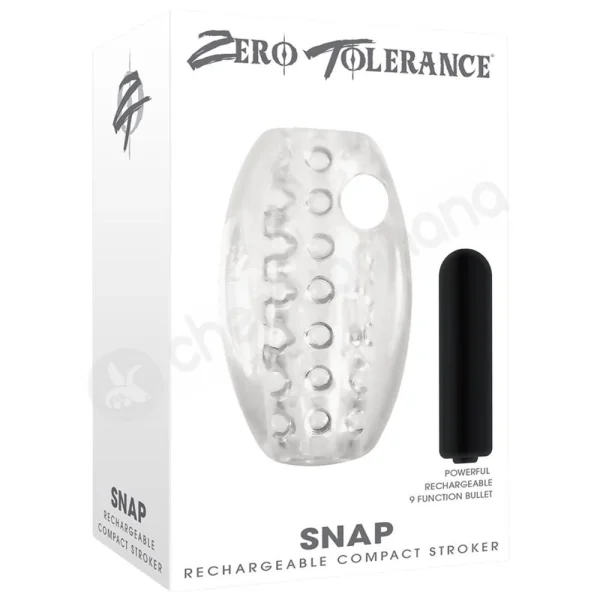 Zero Tolerance Snap Clear Mini Stroker With USB Rechargeable Bullet
